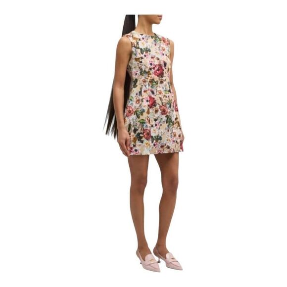 Adam Lippes Sheath Floral Print Sleeveless Cotton Twill Mini Dress NWT – Women’s - Picture 1 of 15